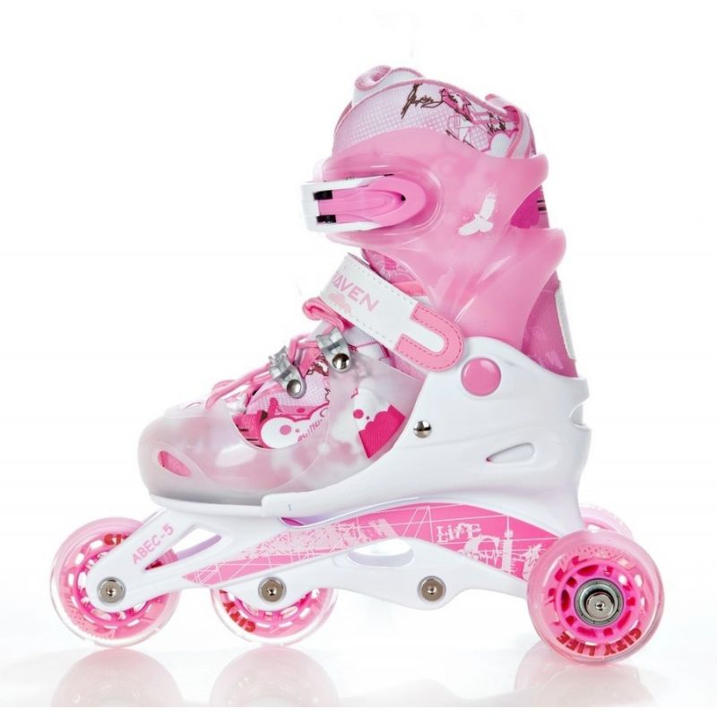 Roller Princess taille ajustable RAVEN White