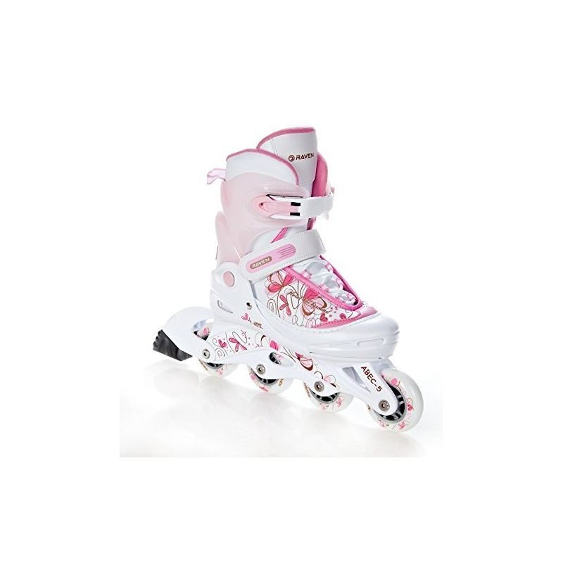 Roller transformable et ajustable Laguna Raven blanc/rose