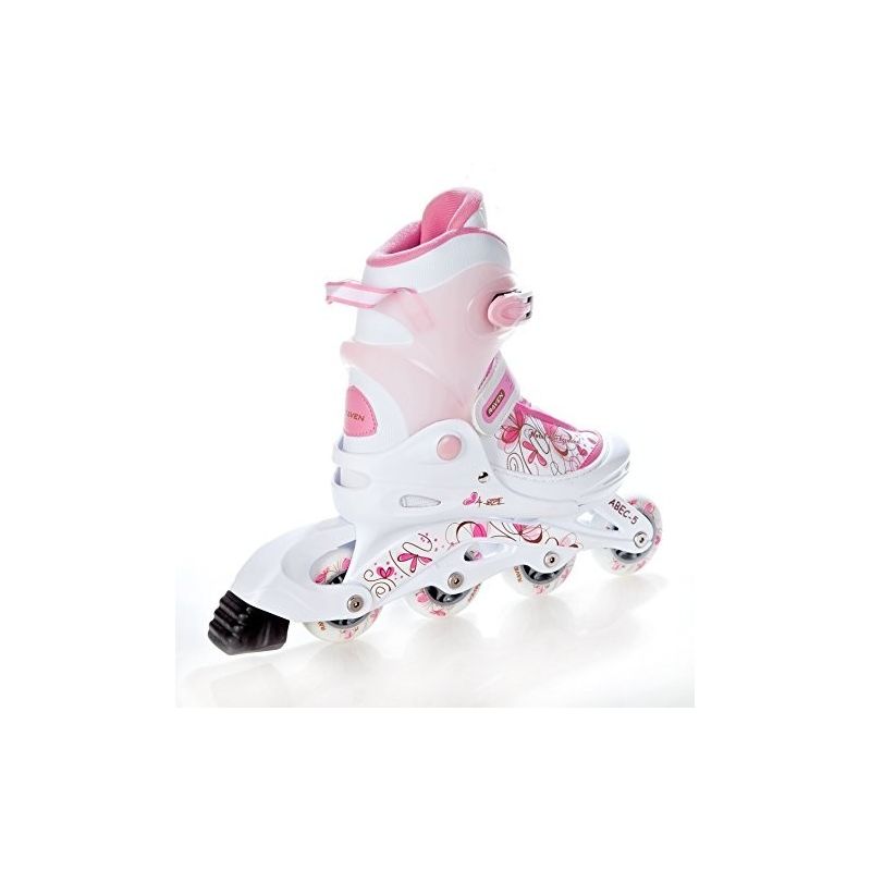 Roller transformable et ajustable Laguna Raven blanc/rose