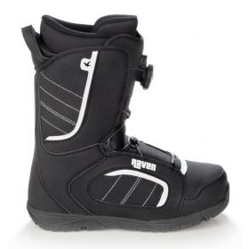 Boots Target Atop RAVEN snowboard