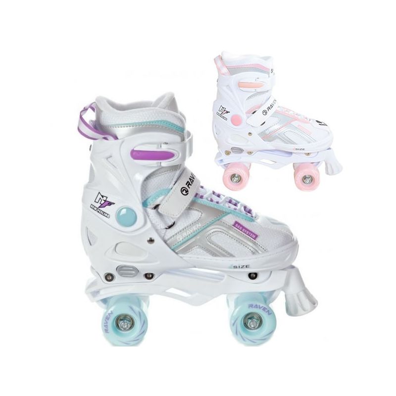 Roller Quad Pulse blanc taille ajustable RAVEN