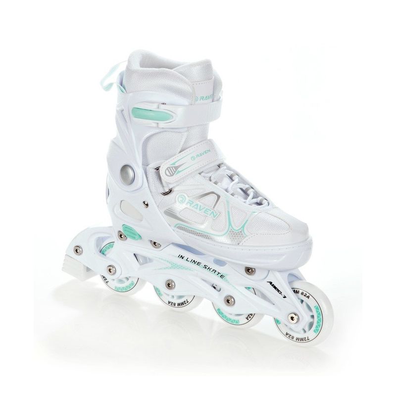 Roller patin a roulettes 3en1 Spirit taille ajustable et modulable RAVEN blanc menthe