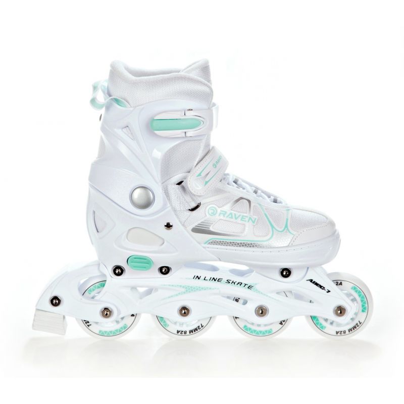 Roller patin a roulettes 3en1 Spirit taille ajustable et modulable RAVEN blanc menthe