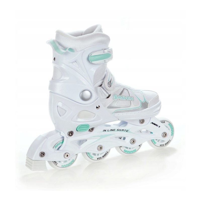 Roller patin a roulettes 3en1 Spirit taille ajustable et modulable RAVEN blanc menthe