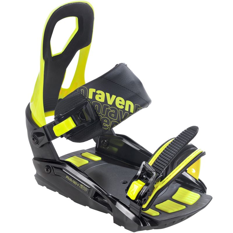 Fixation snowboard S200 RAVEN lime jaune