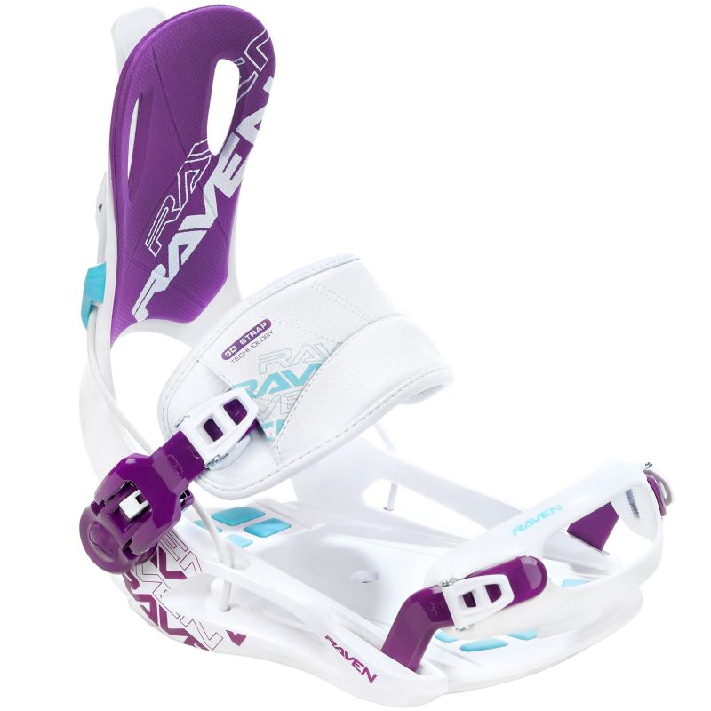 Fixation Rapide RAVEN FT270 fastec snowboard blanc bleu violet