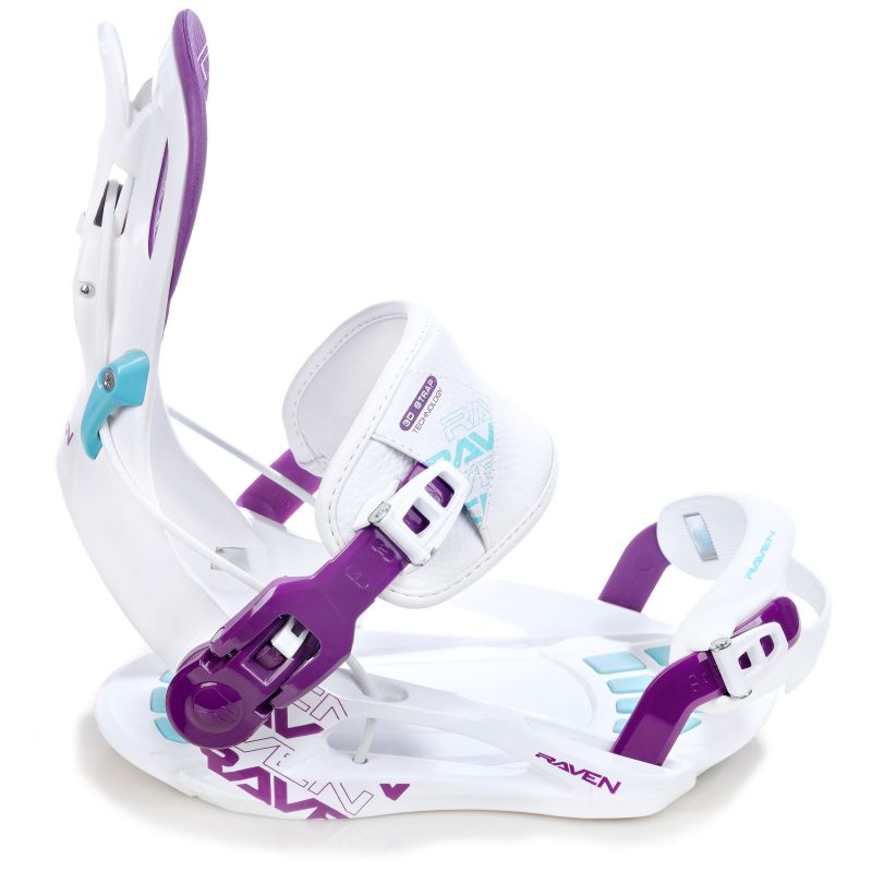 Fixation Rapide RAVEN FT270 fastec snowboard blanc bleu violet