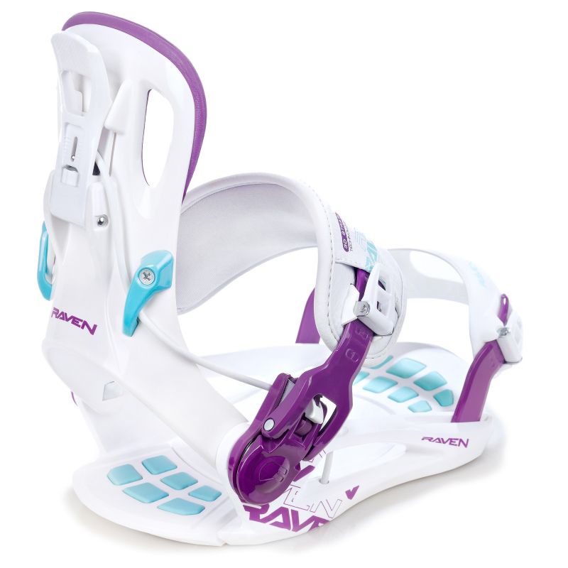 Fixation Rapide RAVEN FT270 fastec snowboard blanc bleu violet