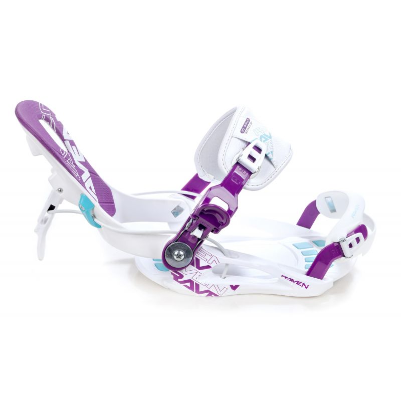 Fixation Rapide RAVEN FT270 fastec snowboard blanc bleu violet