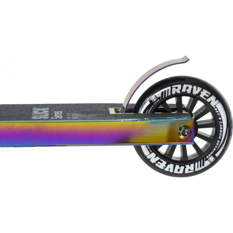 trottinette acrobatique freestyle Evolution Slick Series 100mm RAVEN Neo Chrome