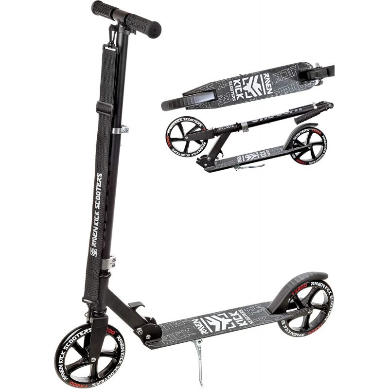 Trottinette de ville Raven straight 200mm Black Silver