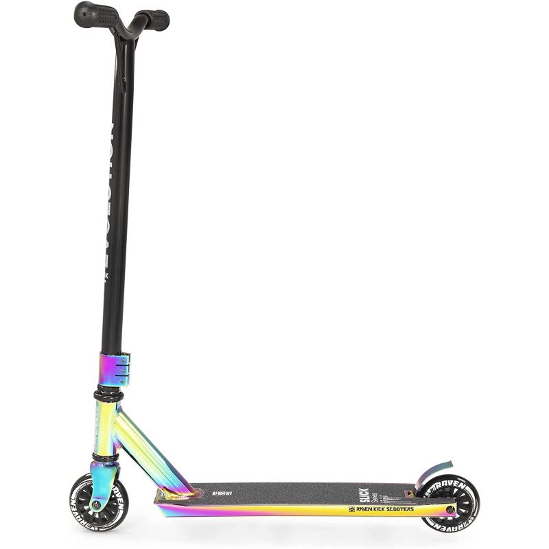 trottinette acrobatique freestyle Evolution Slick Series 100mm RAVEN Neo Chrome