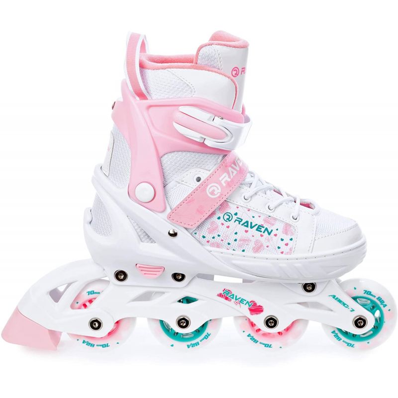 Rollers en Ligne, Roller Fille, Rollers Enfant 4 Tailles De Taille  Réglables, Roller en Ligne Enfant avec Roues Lumineuses, Roller Enfant Fille  Garçon (M) Rose : : Sports et Loisirs