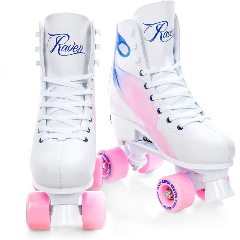 Patin à roulette Serena taille modulable RAVEN Blanc/Rose