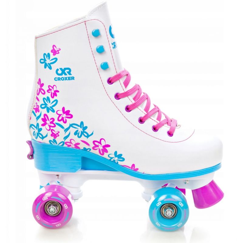 Patin à roulette Tonia taille modulable Croxer Blanc/Rose