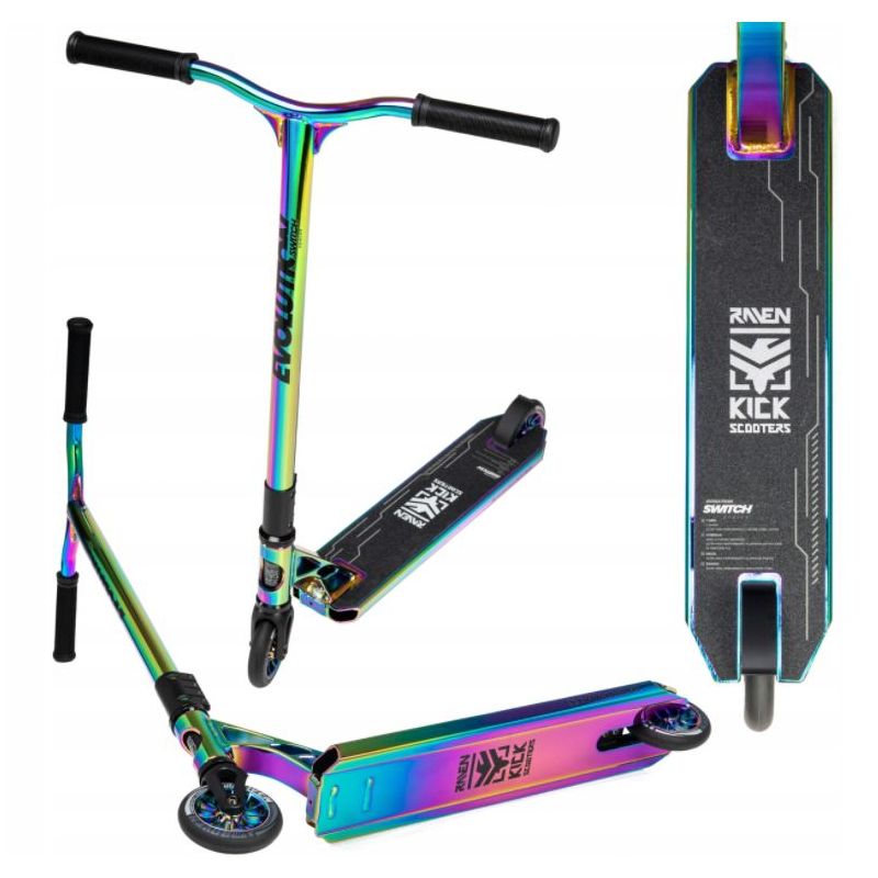 trottinette acrobatique freestyle Evolution Switch 110mm RAVEN Neo Chrome