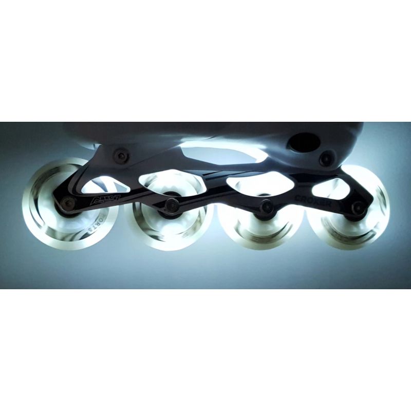 Roller Novum taille ajustable roues lumineuse LED CROXER Blanc