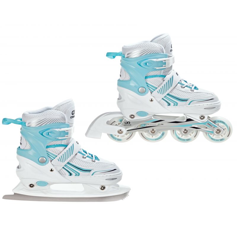 roller en ligne Croxer patin a glace Optima blanc menthe