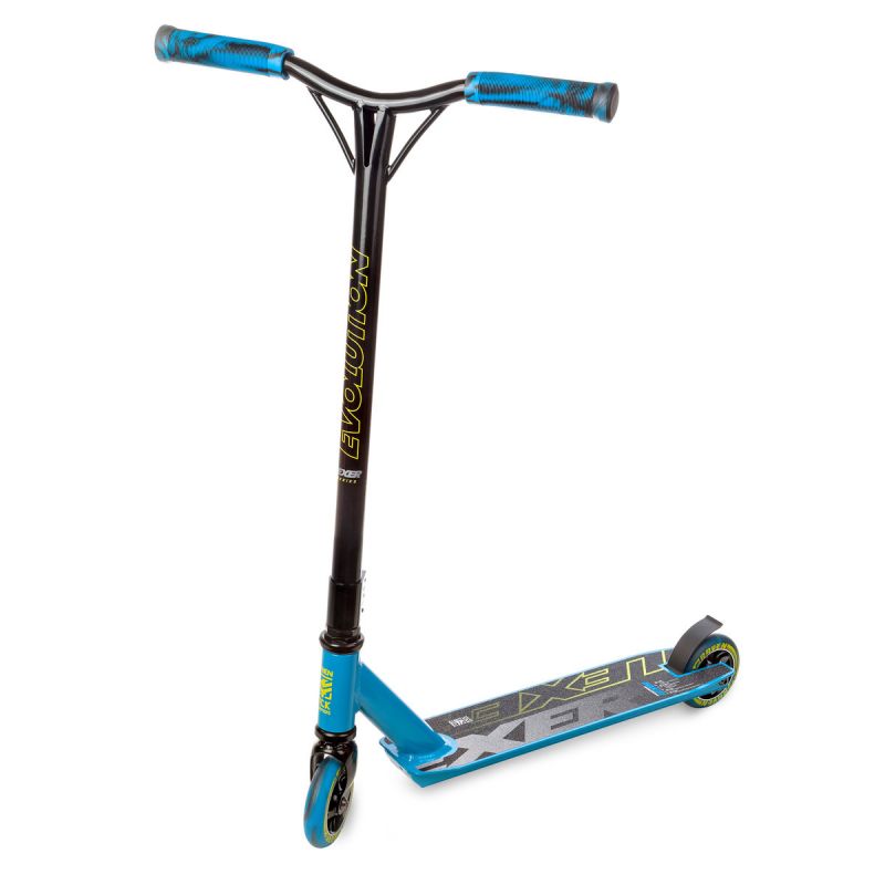 LIVOO MOBI100 - Trottinette adulte noir & bleu - Pliable - Ultra légère -  Matière Alu - Suspension avant - Grandes roues