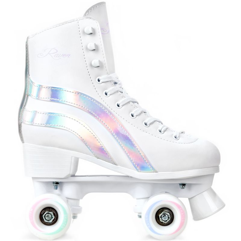 Patin à roulettes Milla taille fixe blanc/argent RAVEN