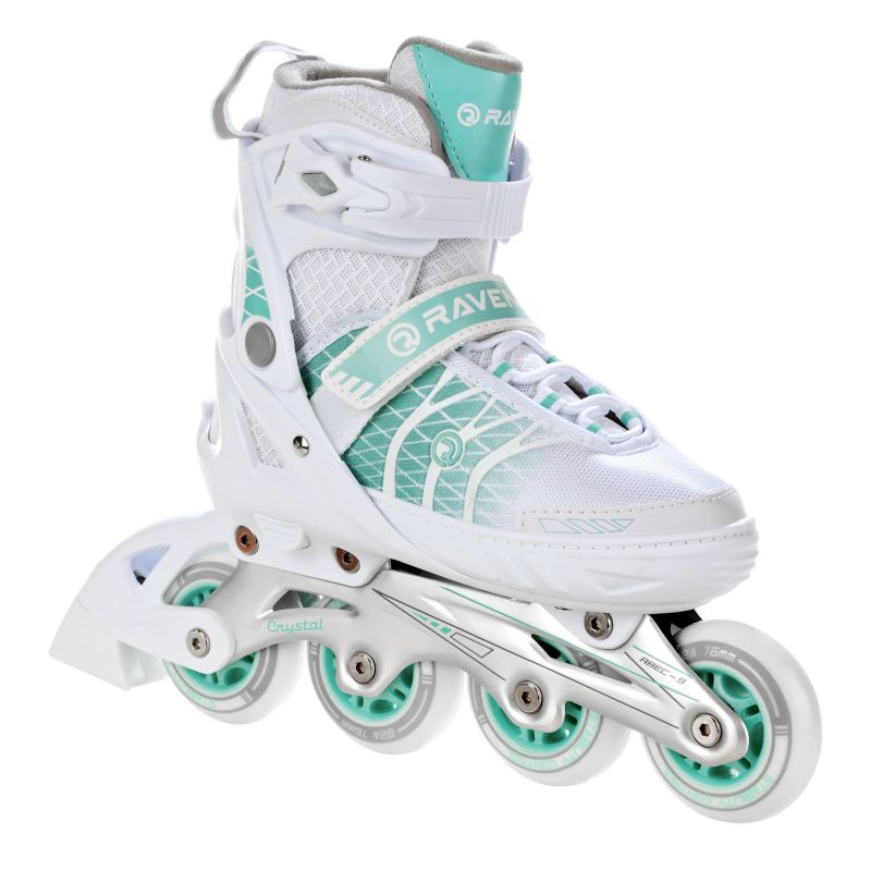Roller Crystal taille ajustable RAVEN blanc menthe