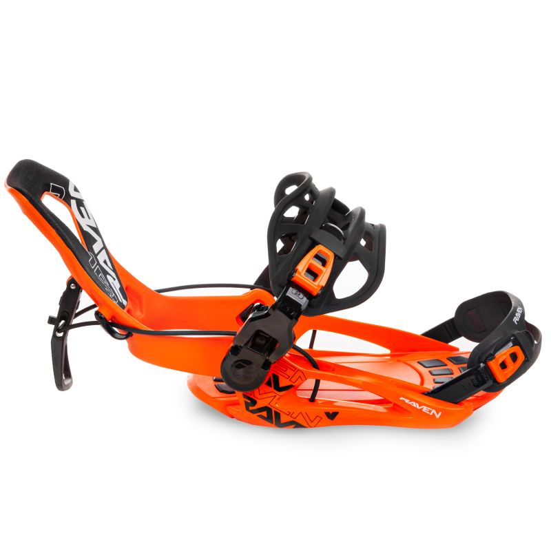 Fixation snowboard Rapide fastec FT360 RAVEN orange