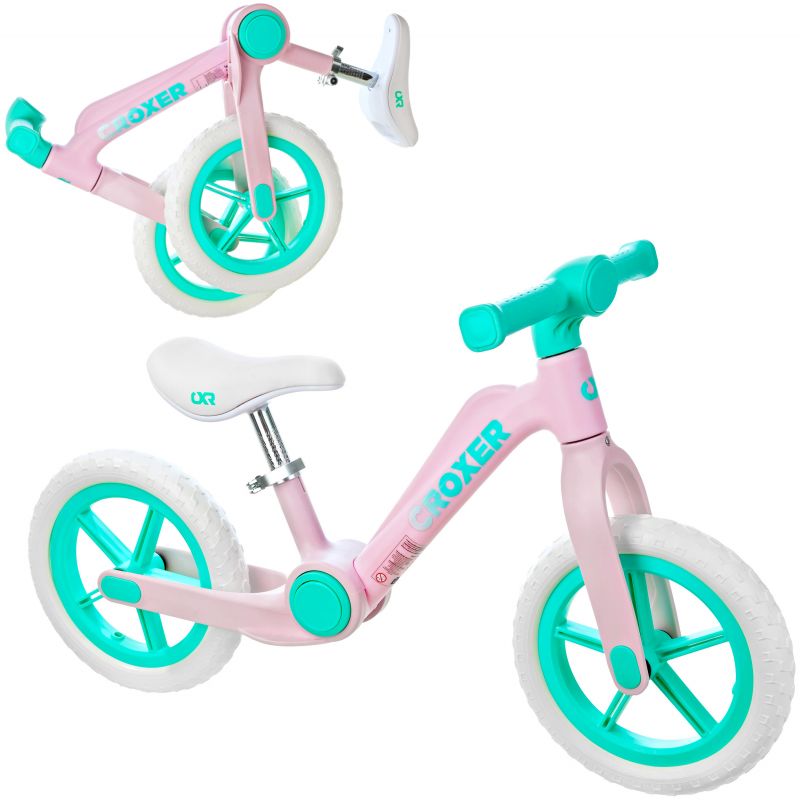 Draisienne Foldi pliable Croxer vélo pour tout petit - menthe rose