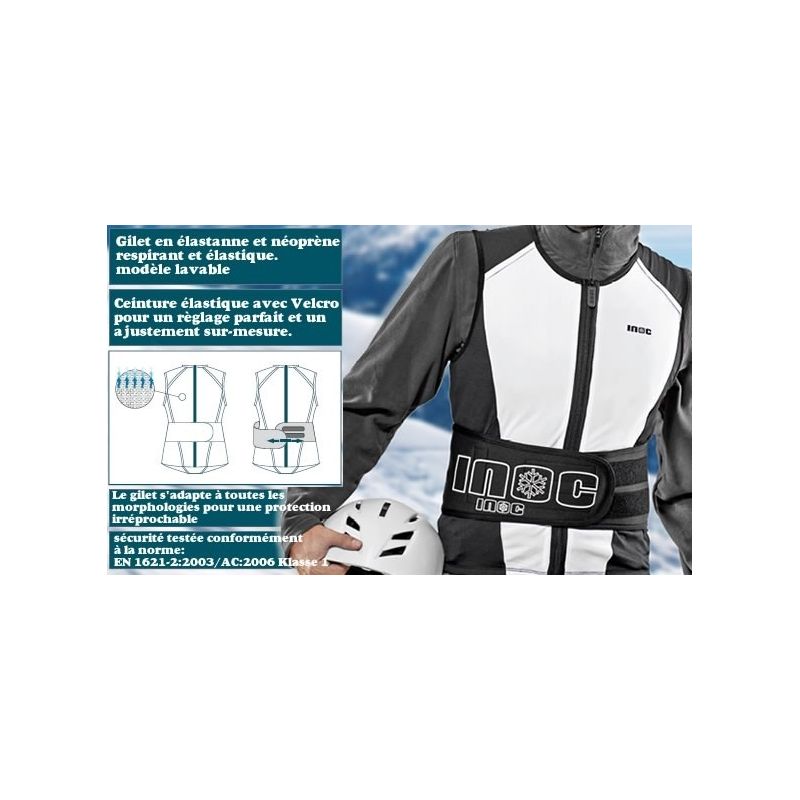 Gilet protection Dorsale INOC Ski Snowboard