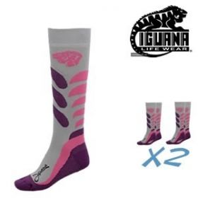 2 paires chaussettes enfant IGUANA ski snowboard