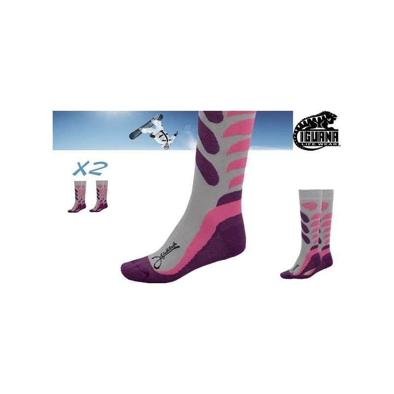 Chaussettes enfant snowboard/ski IKVA15K IGUANA