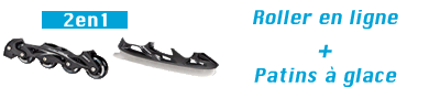 roller en ligne et patins à glace
